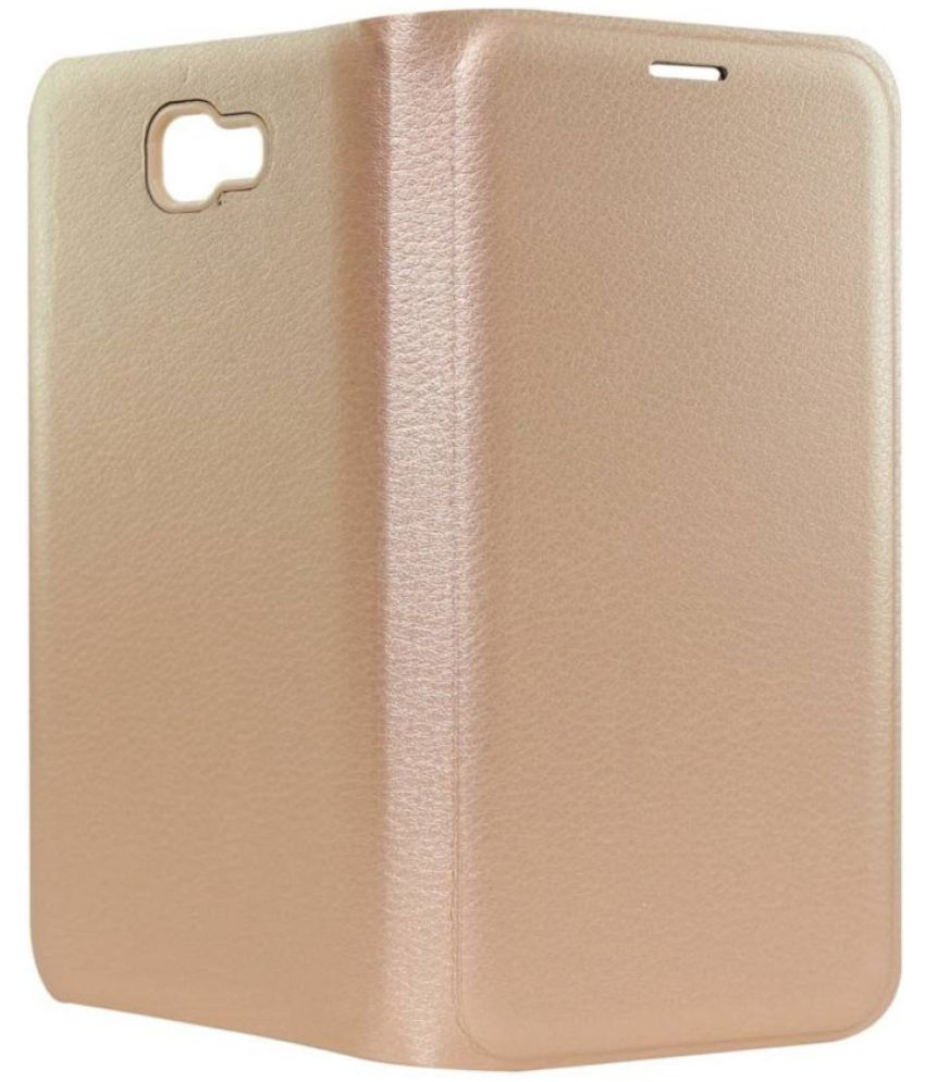 Samsung Galaxy J5 Prime Flip Cover by coverage  Golden 