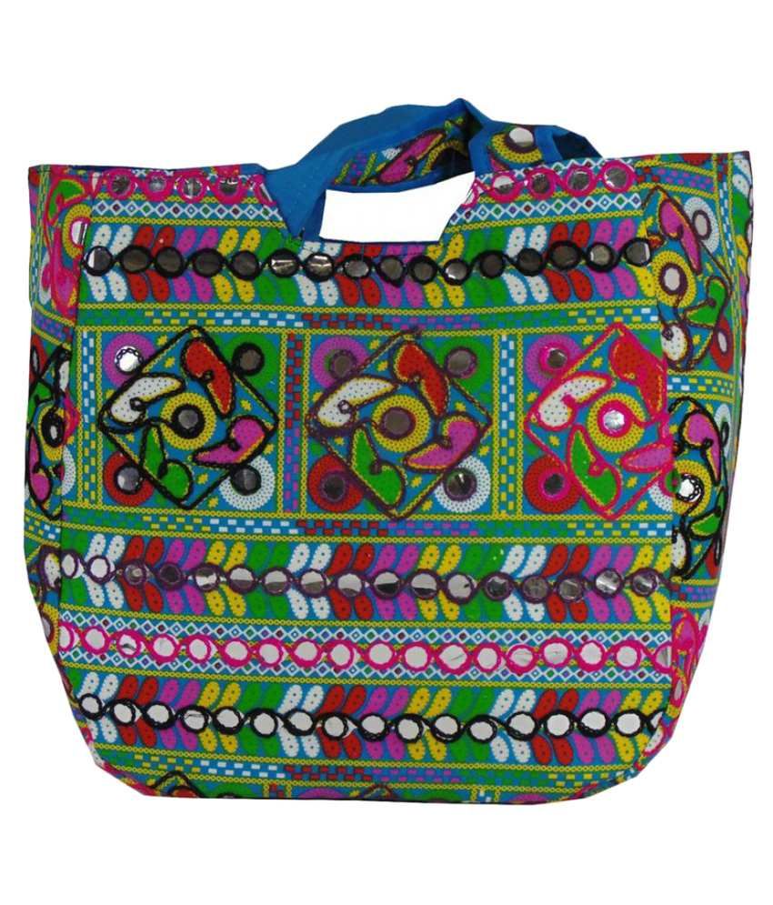 Shree Ganpati Plaza Fabric Multi Color Shopping Bag - Buy Shree Ganpati ...