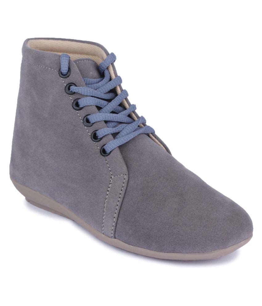 dark grey ankle booties
