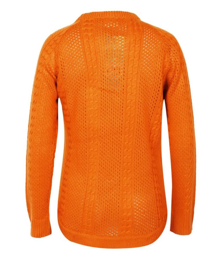 Ufo Orange Solid Sweater - Buy Ufo Orange Solid Sweater Online at Low Price - Snapdeal