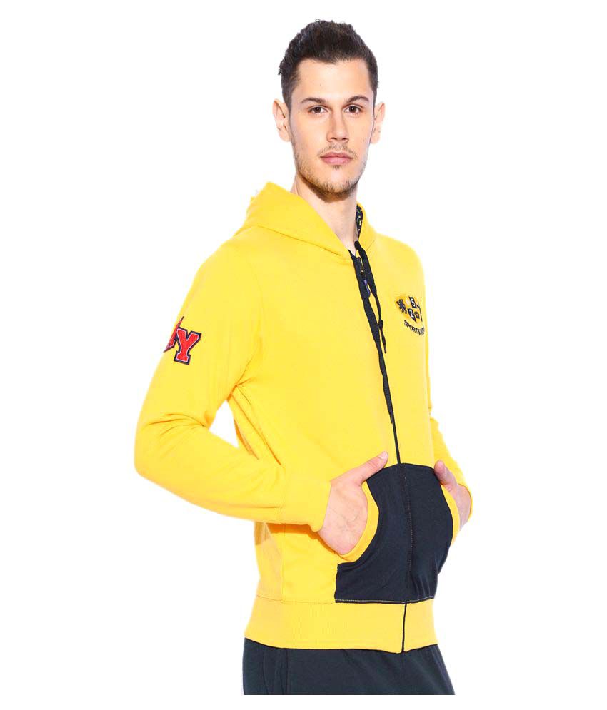 Sports 52 Wear Yellow Hooded Sweatshirt - Buy Sports 52 Wear Yellow ...