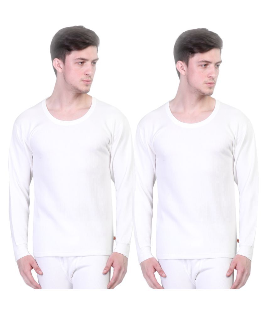     			Vimal Jonney - White Cotton Men's Thermal Tops ( Pack of 2 )