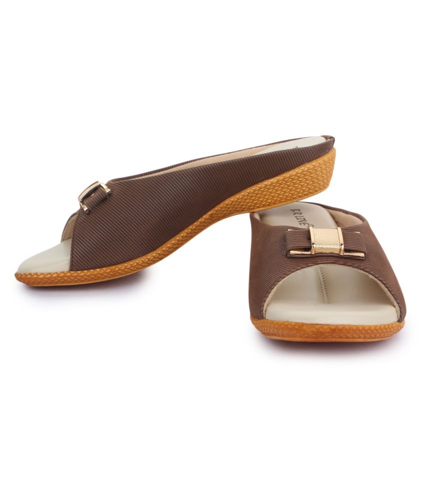 cheap brown flats