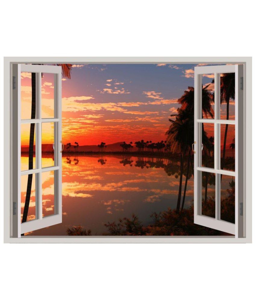     			Decor Villa lake sunset Vinyl Wall Stickers