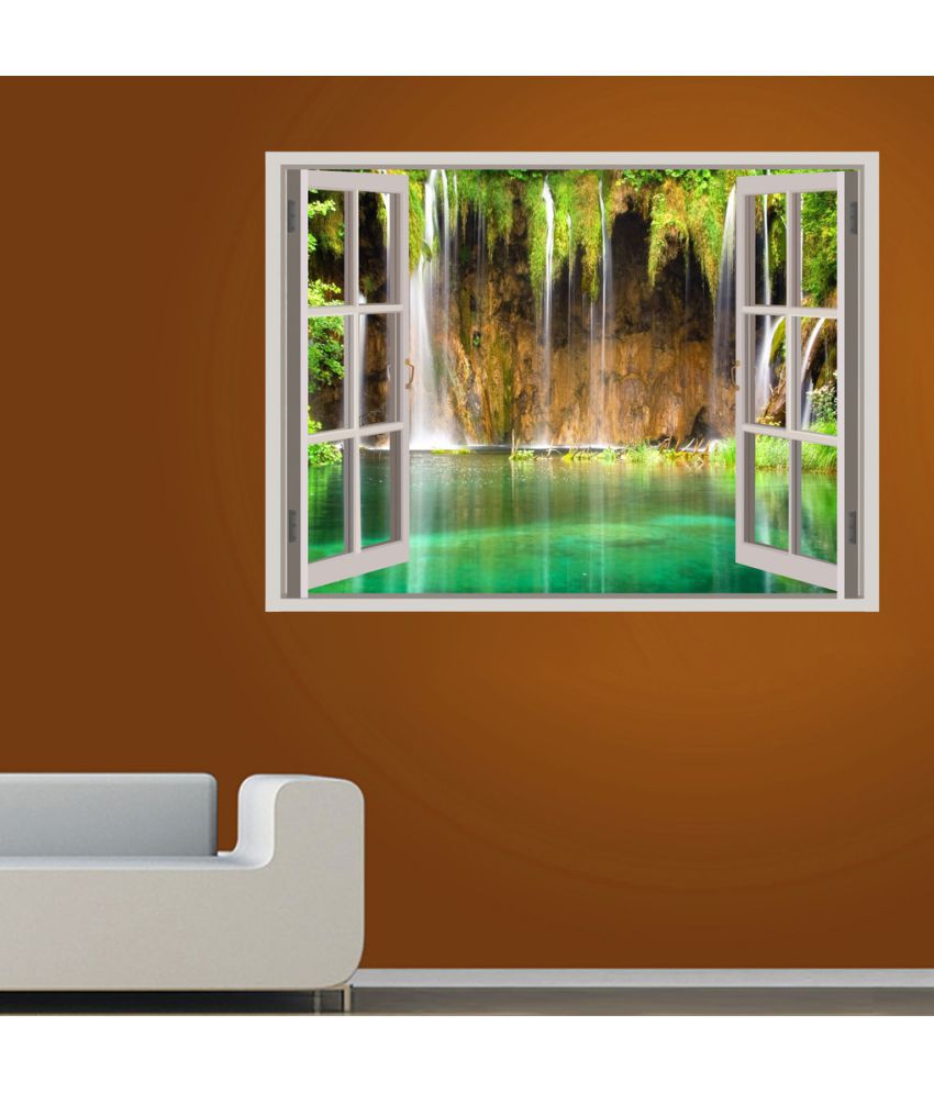     			Decor Villa waterfall in the middle of the nature Vinyl Wall Stickers
