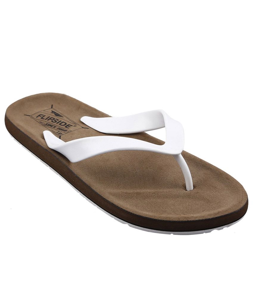 Flipside Mens Woodland White Slippers Price in India Buy Flipside Mens