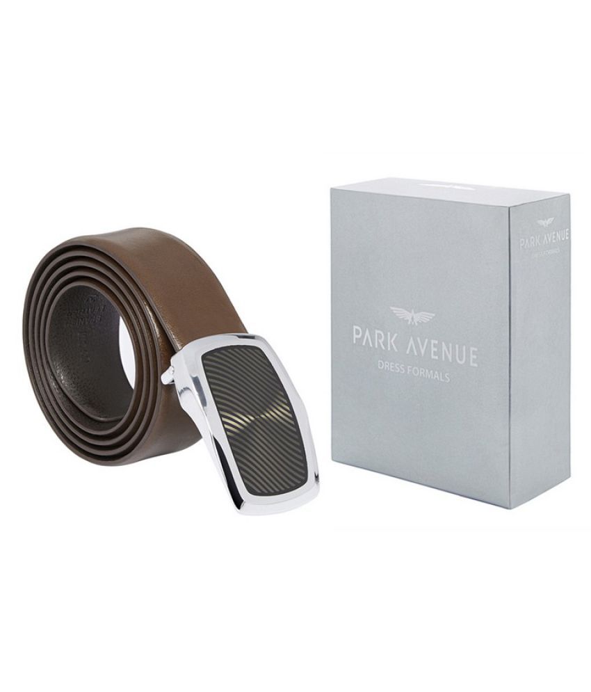 Park Avenue Brown Leather Formal Belts: Buy Online at Low Price in ...
