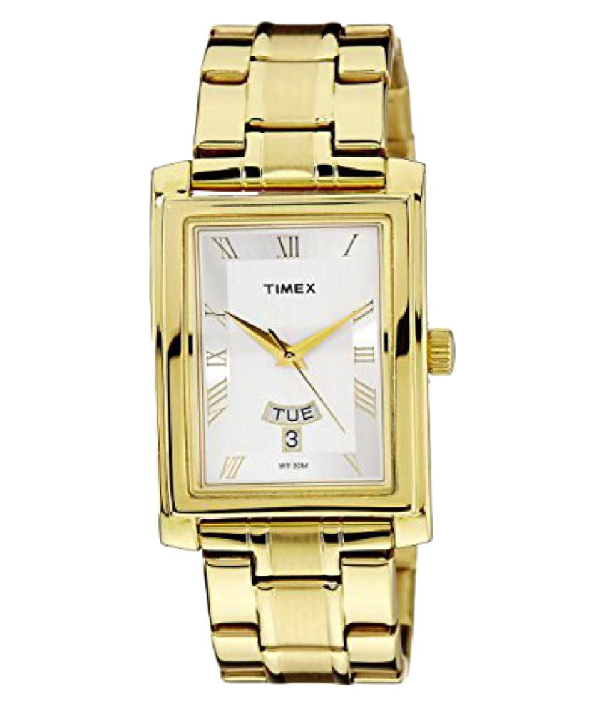 Timex Gold Stainless Steel Analog Watch Buy Timex Gold Stainless