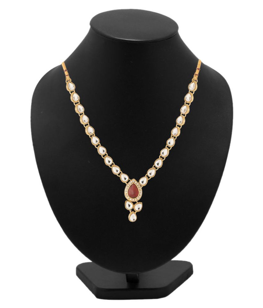 Voylla Golden Alloy Necklace Set - Buy Voylla Golden Alloy Necklace Set Online at Best Prices in ...