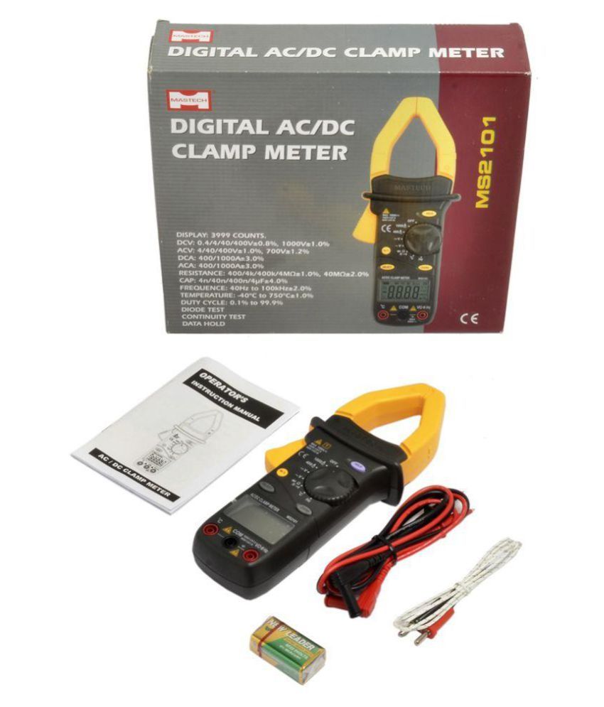 Mastech MS 2101 Digital AC/DC Clamp Meter, with 1000A AC & DC