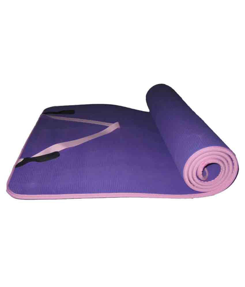 Paramount 10mm Purple Eva Foam Yoga Mat with Beading: Buy Online at