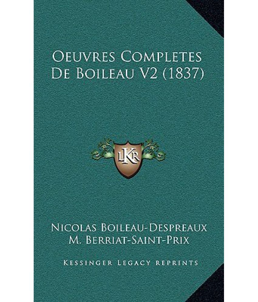Oeuvres Completes de Boileau V2 (1837) Buy Oeuvres Completes de