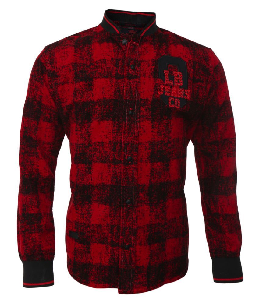 red corduroy overshirt