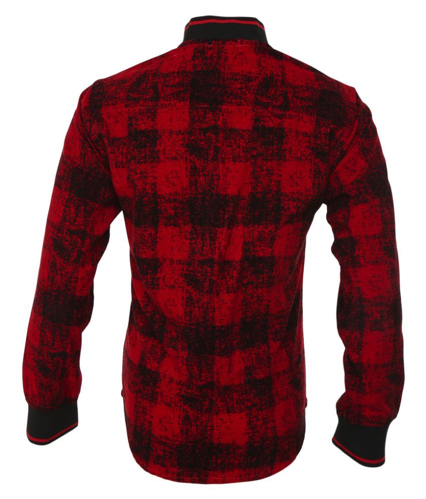 red corduroy overshirt