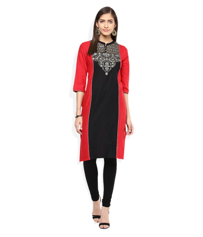 Aurelia - Multicolor Cotton Women's Straight Kurti - Buy Aurelia ...