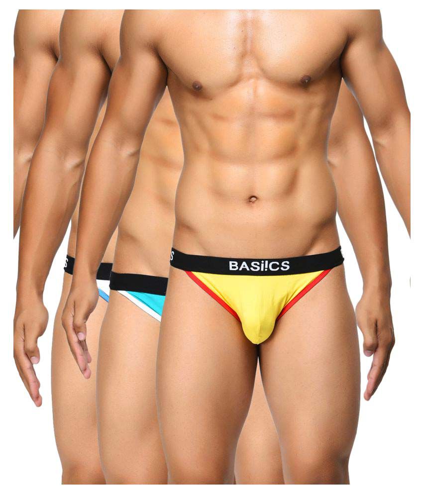     			BASIICS By La Intimo - Multicolor Cotton Men's Briefs ( Pack of 3 )