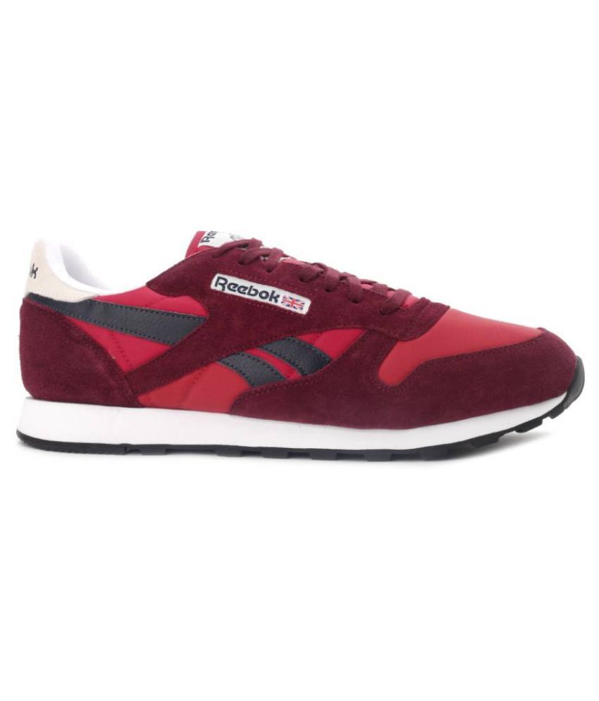 maroon reebok classics