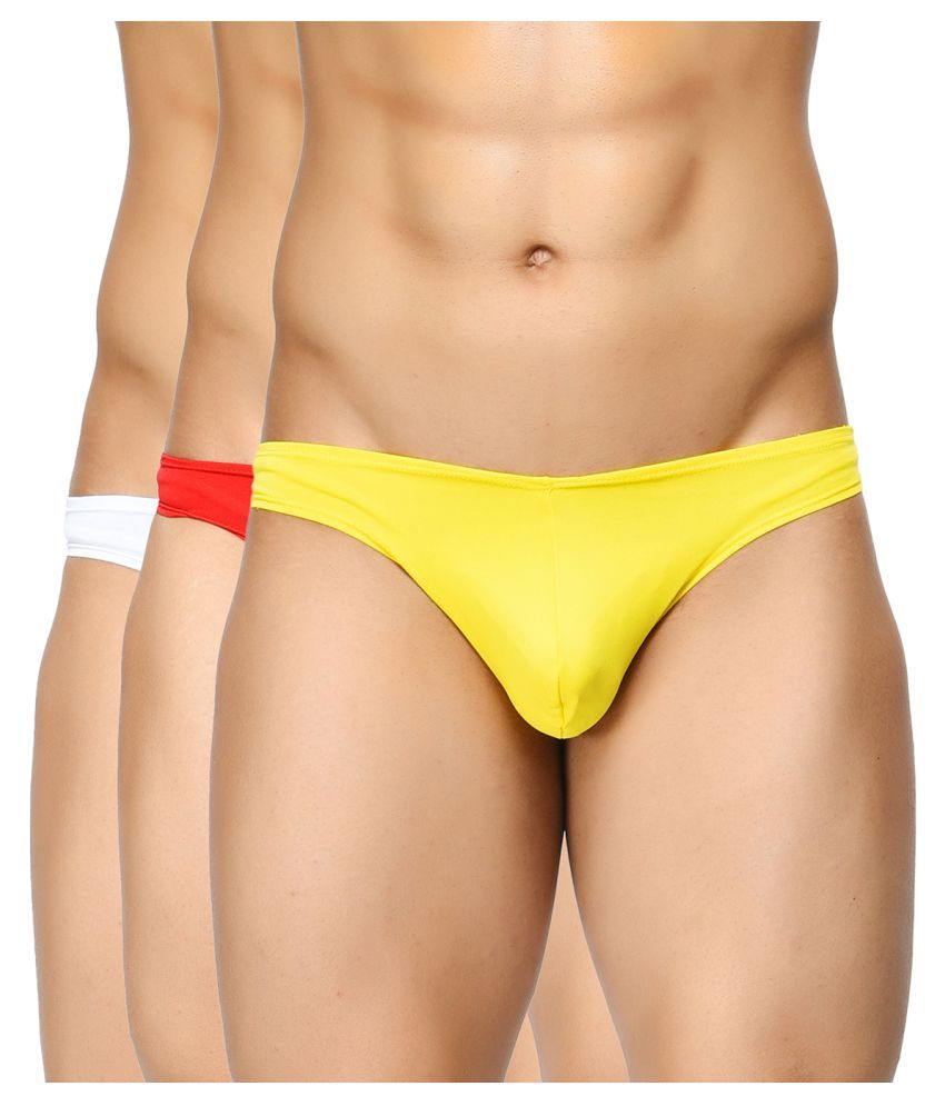     			BASIICS By La Intimo - Multicolor Polyester Men's Thongs ( Pack of 3 )