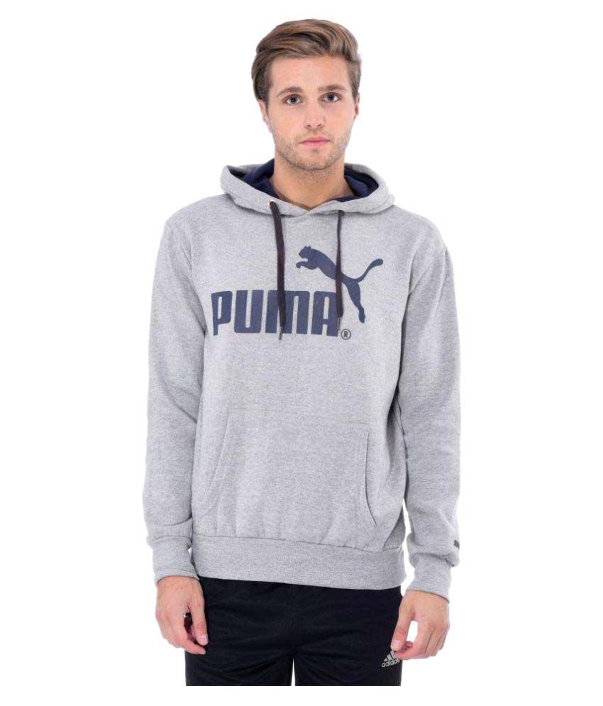 Puma Grey Hooded Sweatshirt - Buy Puma 