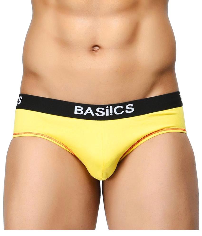     			Basiics By La Intimo Yellow Brief