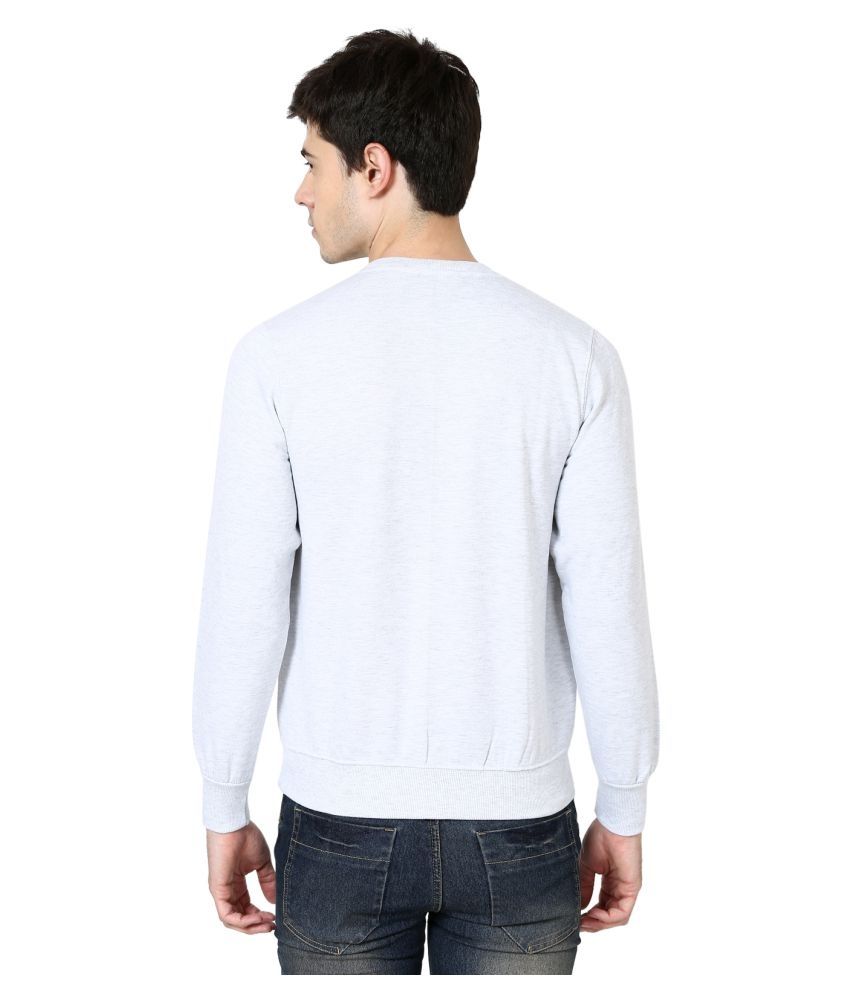 white v neck sweatshirt
