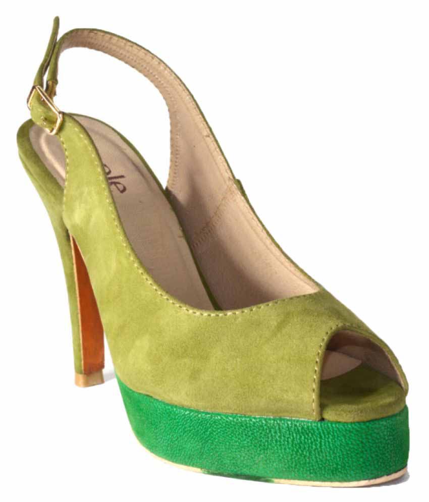 Buy Zaple Green Heels Online at Snapdeal
