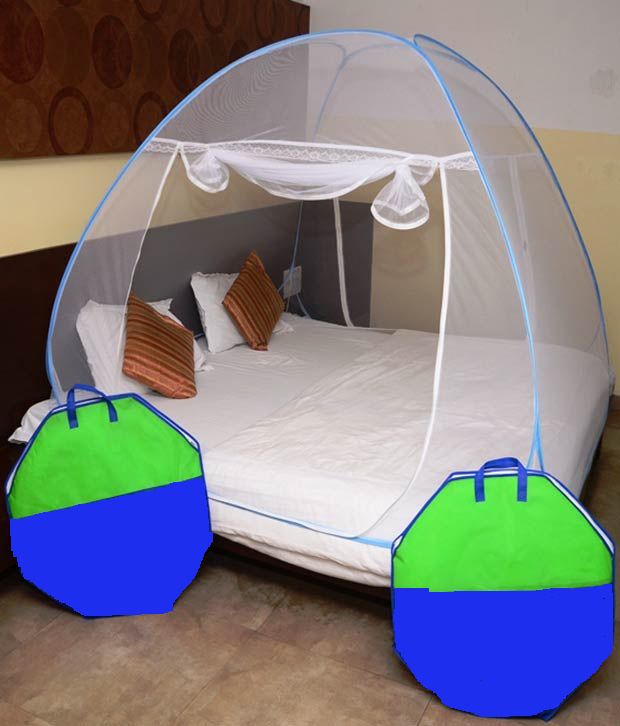     			ShopperBay Double Polyester Plain Foldable Mosquito Net