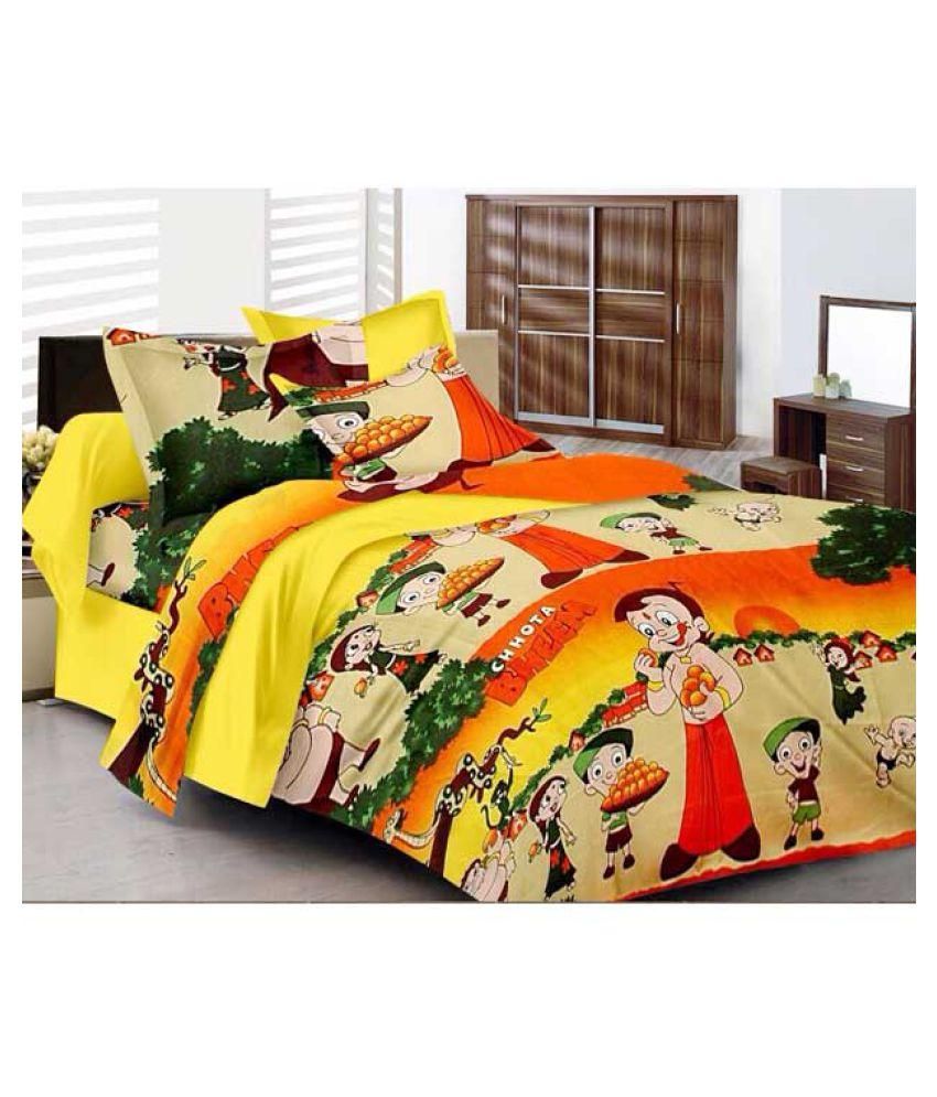 Mahi Fashion Multicolor Cotton Baby Bedsheet With Pillow Cover baby