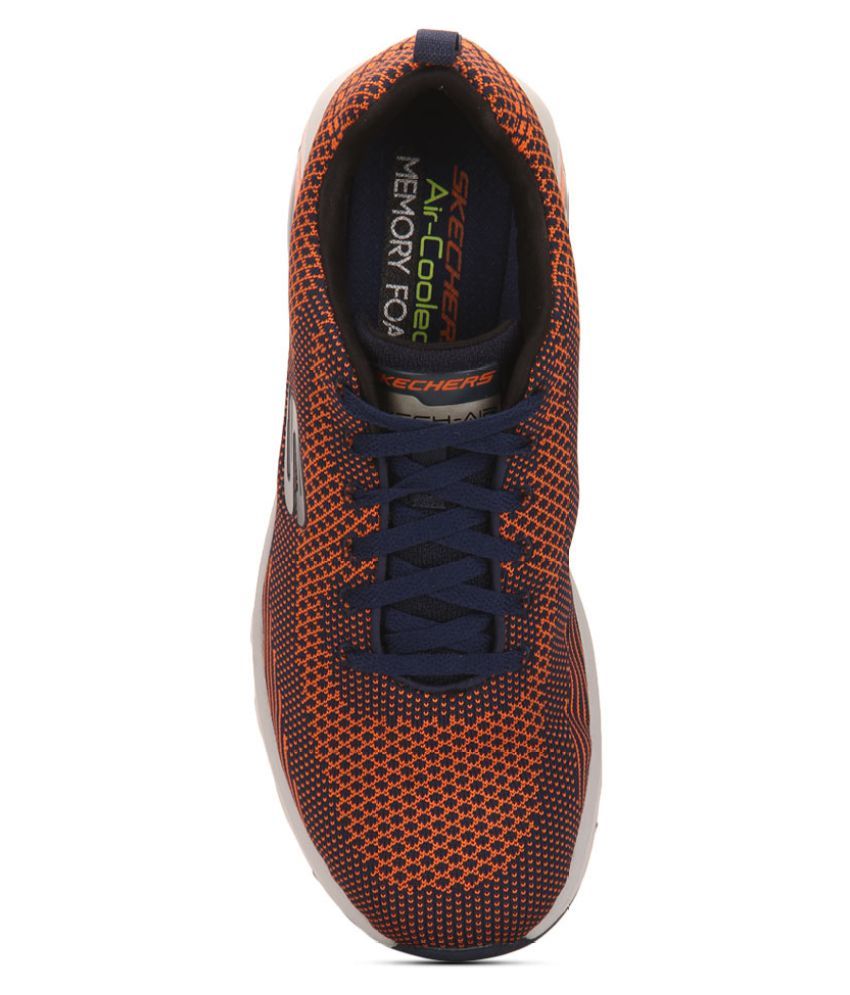 Skechers Flat Knit and Air bag Sneakers Navy Casual Shoes ...