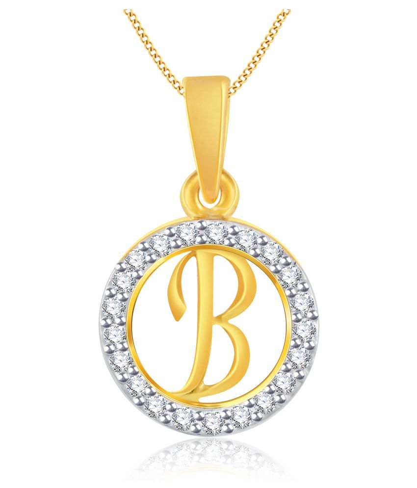 Vidhi Jewels Gold Plated Stylish B Alphabet Alloy Brass Pendant For Men Women Vap128g Buy Vidhi Jewels Gold Plated Stylish B Alphabet Alloy Brass Pendant For Men Women