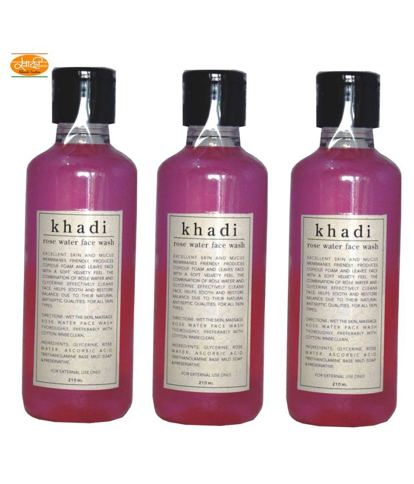 khadi rose water face wash