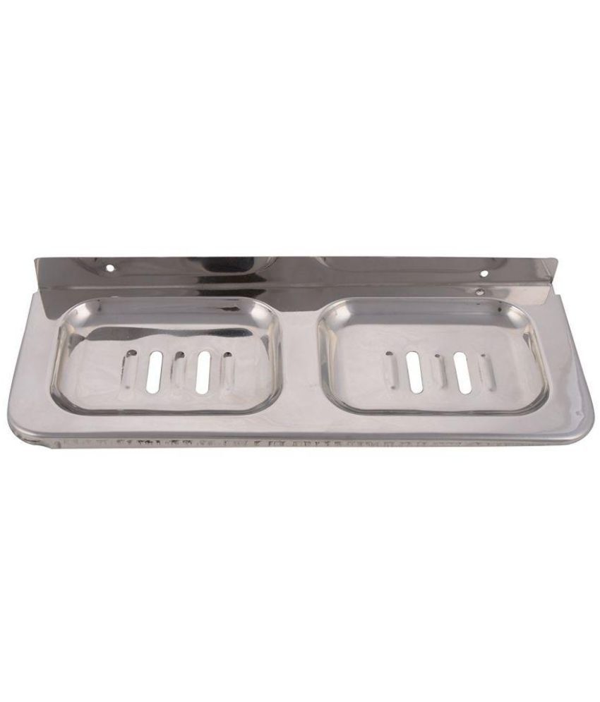     			Shruti Silver Stainless Steel Soap Case 1