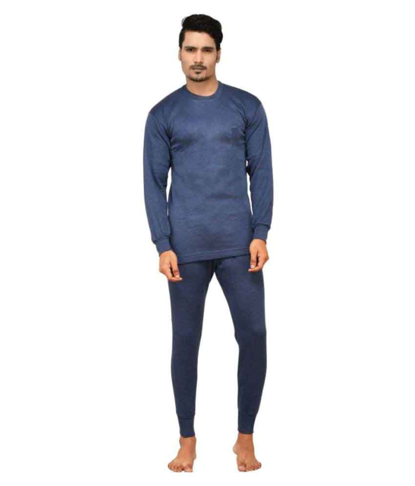     			Alfa - Navy Blue Cotton Men's Thermal Sets ( Pack of 1 )