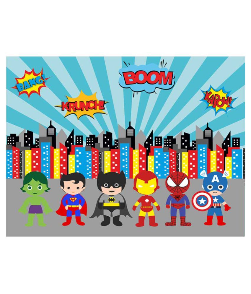 Party Propz Decoration Super Hero Theme Backdrop/Wallpaper - Buy Party