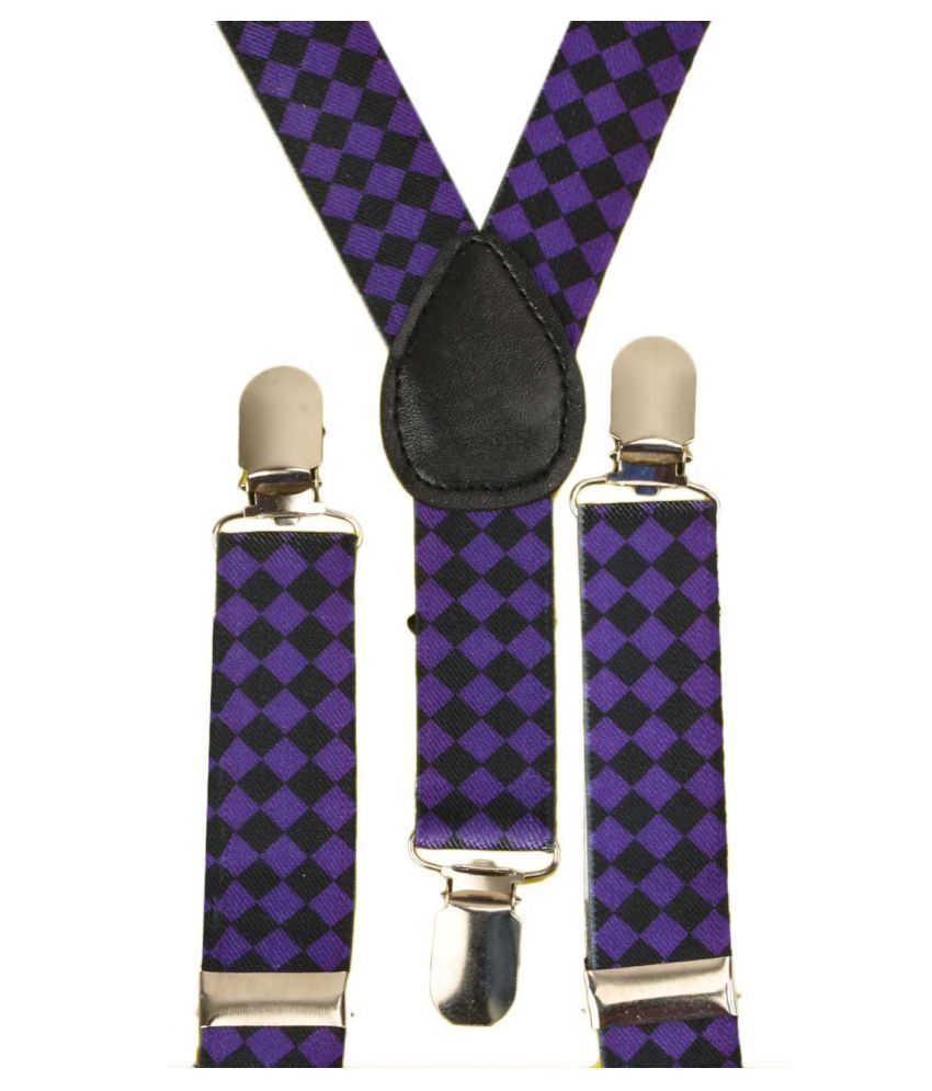 Tiekart Purple Casual Suspender