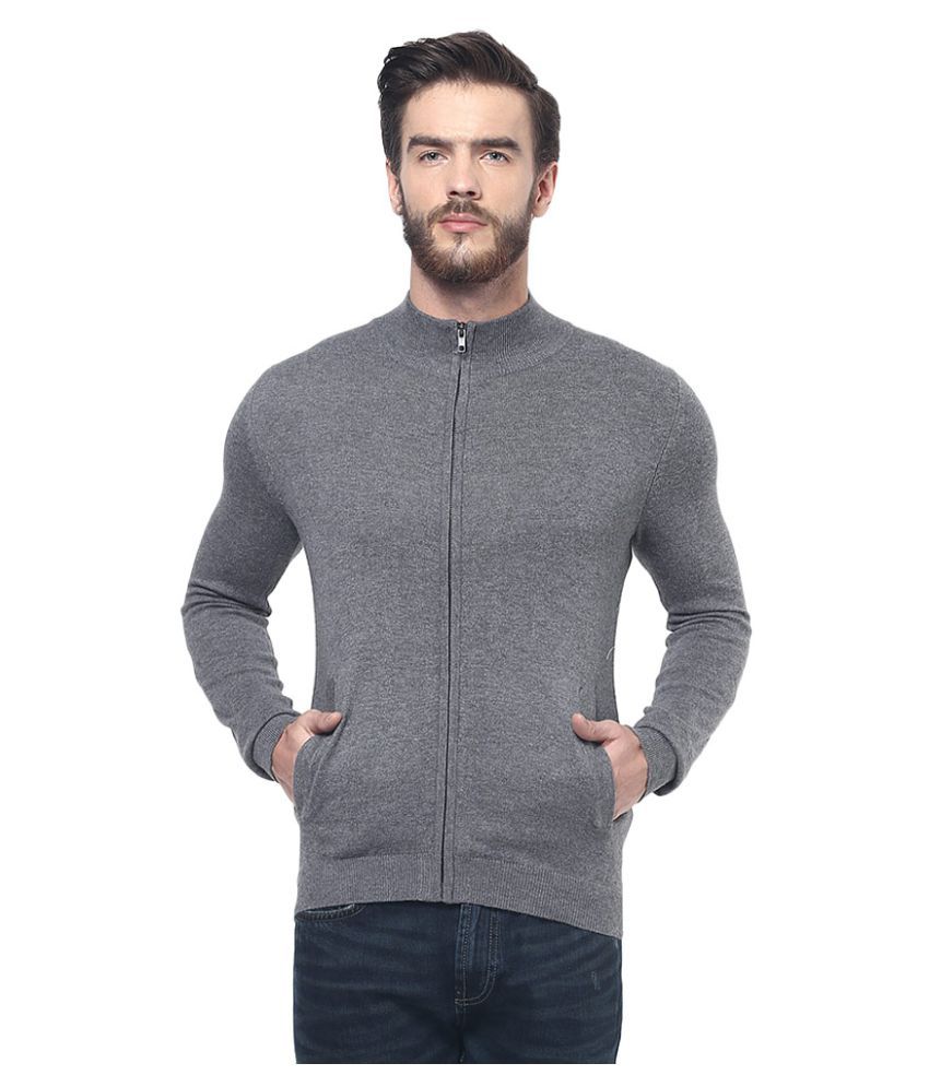 Celio Grey High Neck Sweater - Buy Celio Grey High Neck Sweater Online ...