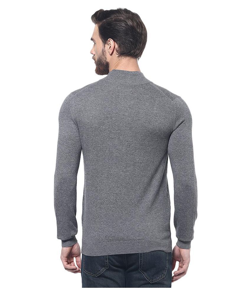 Celio Grey High Neck Sweater - Buy Celio Grey High Neck Sweater Online at Best Prices in India 