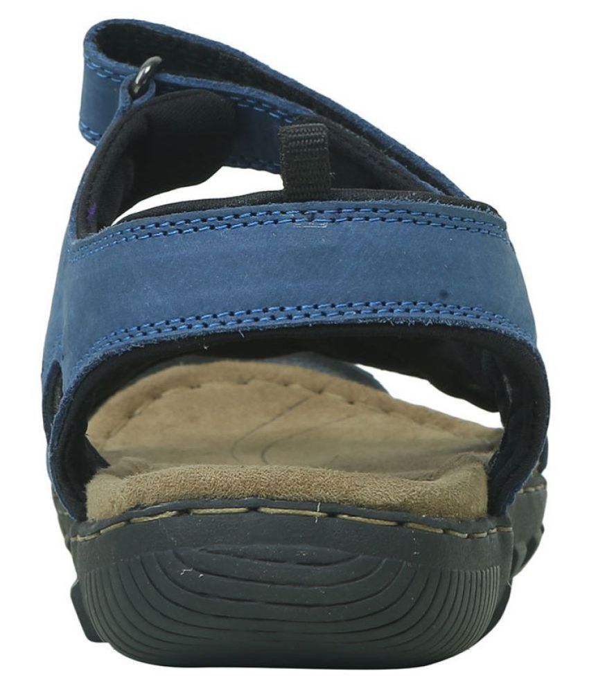 Woodland Leather Blue Floater Sandals - Buy Woodland Leather Blue ...