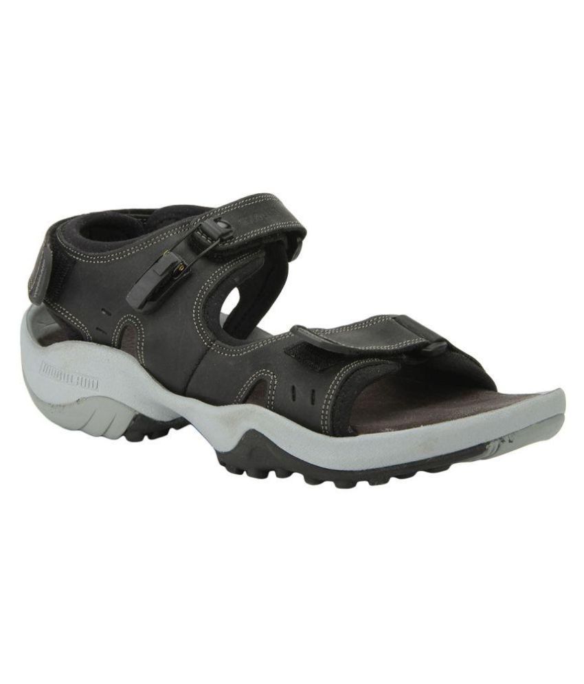 woodland black sandals