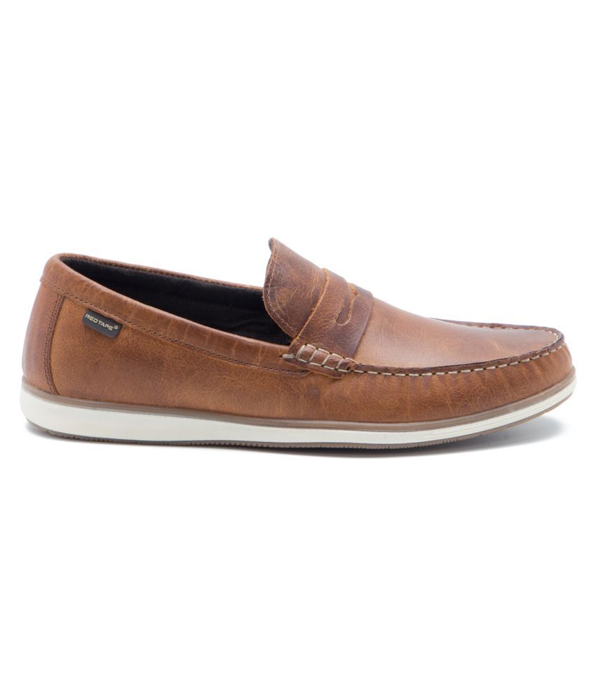 redtape brown loafers