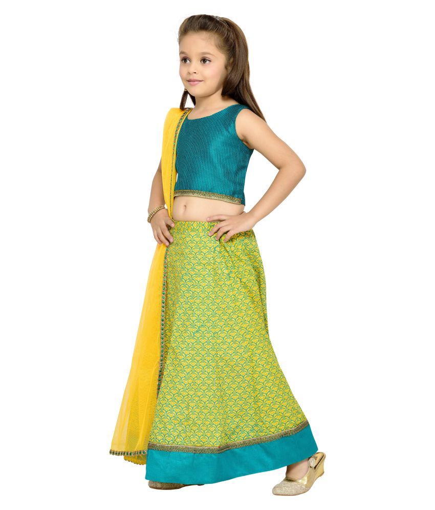Kay Yellow Printed Lehenga - Buy Kay Yellow Printed Lehenga Online at Low Price - Snapdeal