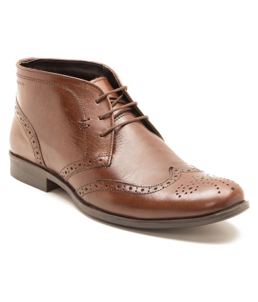 red tape coffee brown boots
