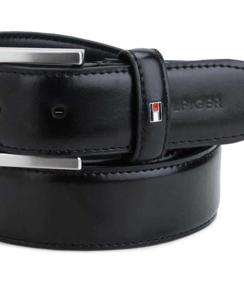 Tommy Hilfiger Black Leather Formal Belts: Buy Online at Low Price in ...