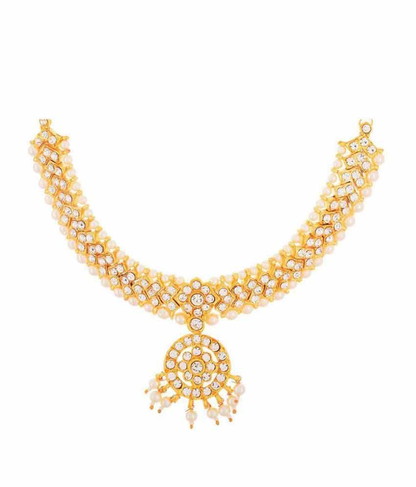 Usha Gold Plating Works Bharatanatyam Jewellery Set: Buy Usha Gold ...