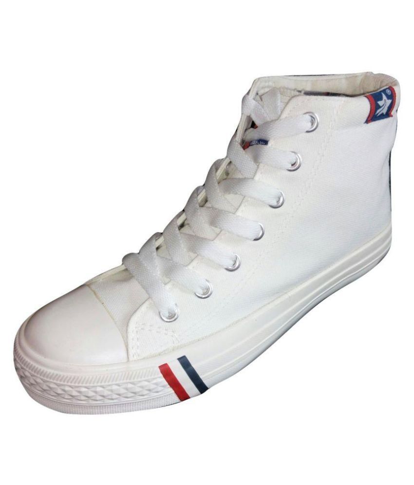 Funky N Trendy White Sneakers Price in 