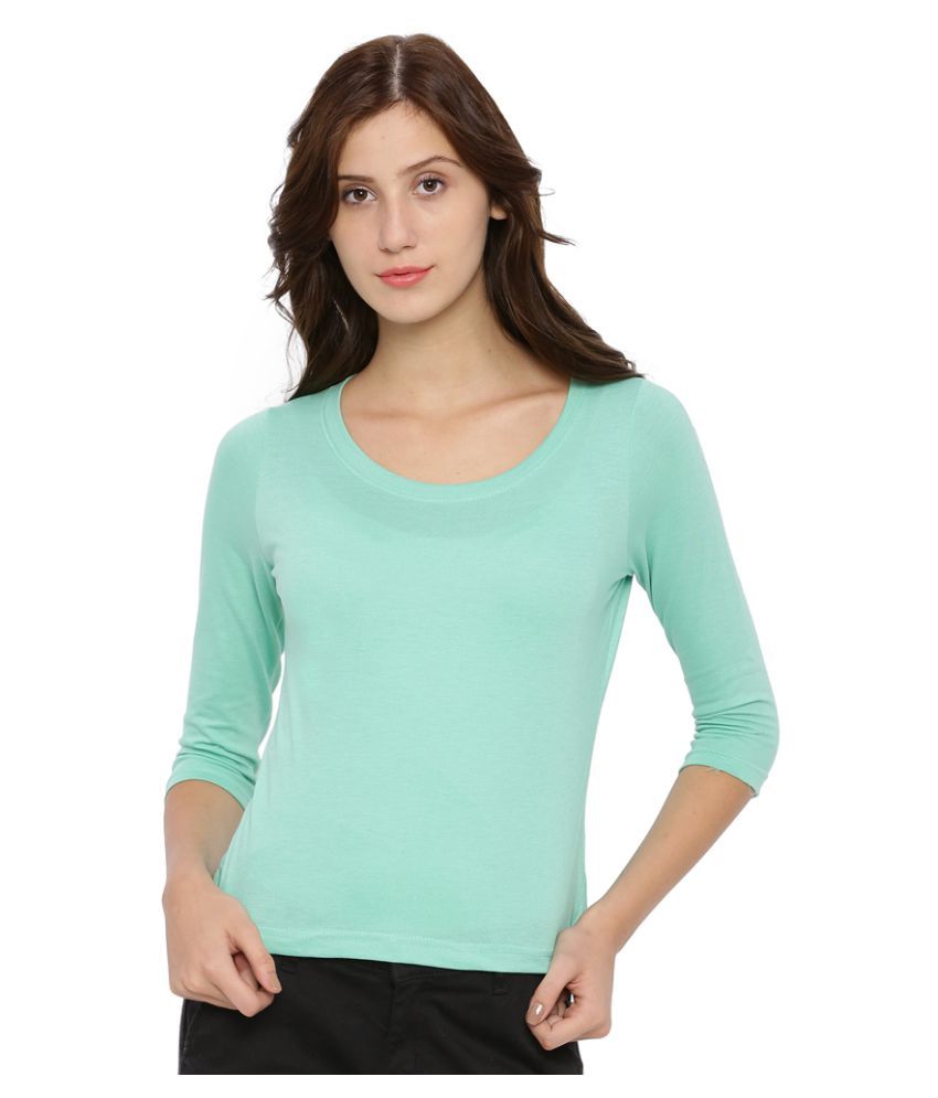     			Campus Sutra - Green Cotton Women's Regular Top ( Pack of 1 )