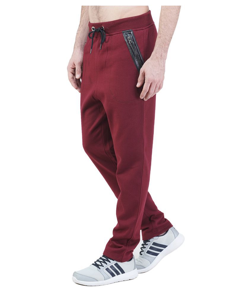Griffel Maroon Polyester Trackpants Single - Buy Griffel Maroon ...