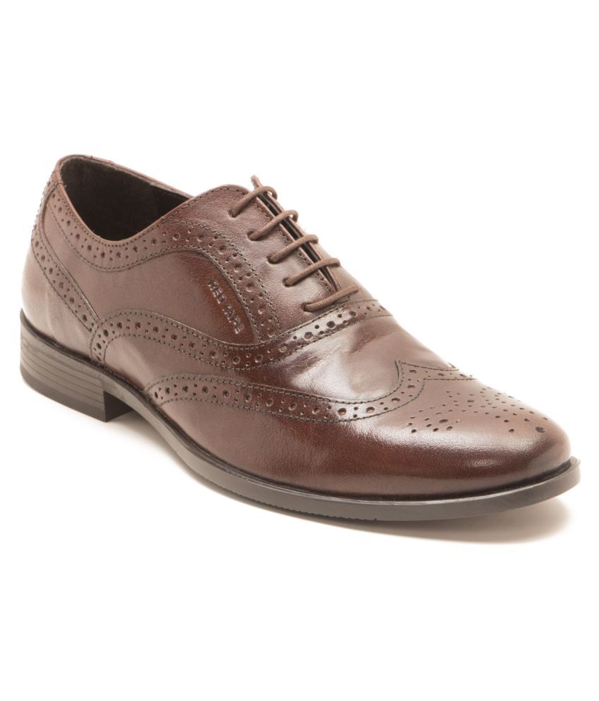 red tape brown brogue shoes