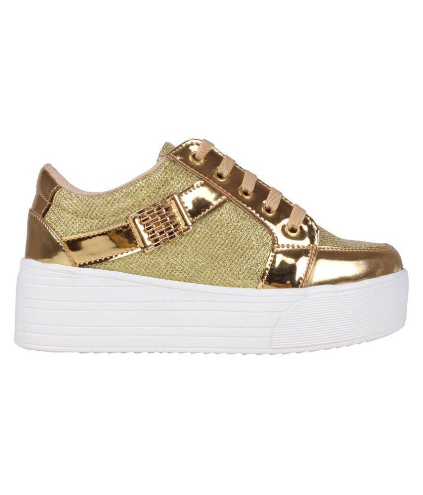gold sneakers ladies