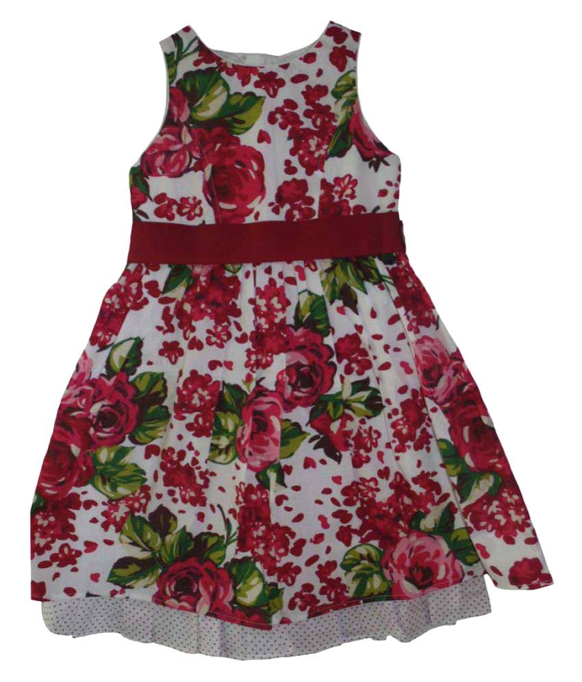     			De Moza Multicolour Cotton Dress for Girls
